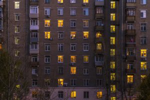 Old high-rise brick building